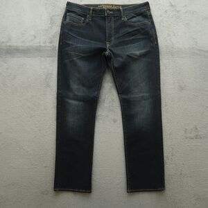 American Eagle Jeans Mens Size 34x30 Blue Slim Bootcut Stretch Denim Dark Stone